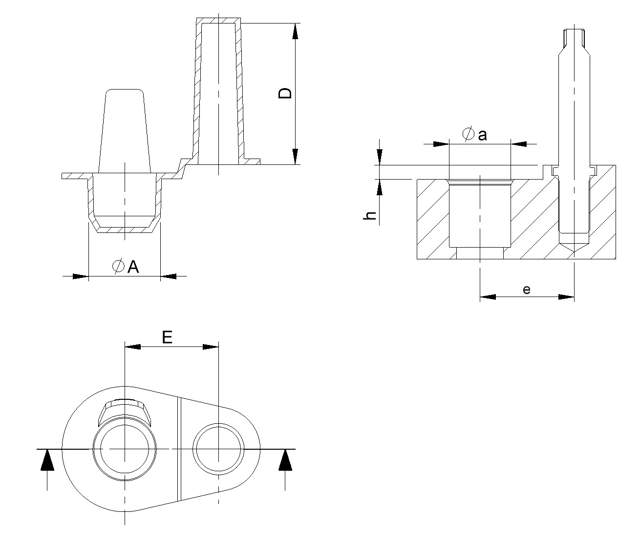 Refrigerant Female Connection (AF)Refrigerant Female Connection protection_Technical drawing