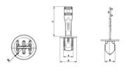 DETAIL2494 BB Plug with tab_Technical drawing