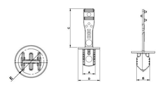 Plugs with Tab (BB)BB Plug with tab_Technical drawing
