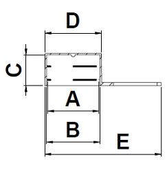 Tear-Off Caps (CA)Hydraulic Tear Off Cap technical drawing