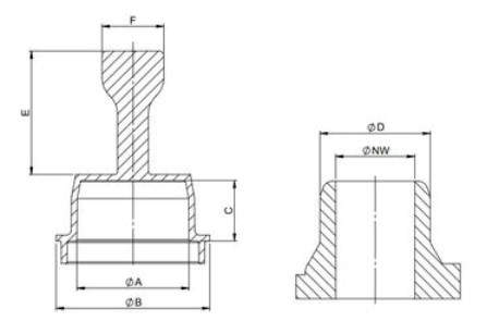 DV Caps for VDA QCs (DV)DV Caps for VDA Quick Connectors_technical drawing