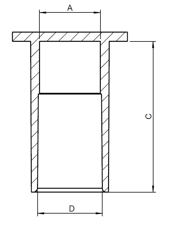 Cyl. Caps with Flange (GR)Cylindrical Cap with Flange_GR drawing