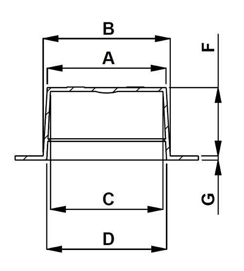 Protectors with Flange (NE)NE Protectors with Flange_technical drawing