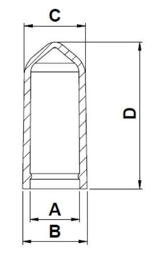 PVC Caps (PC)PVC Cap for pipes_technical drawing