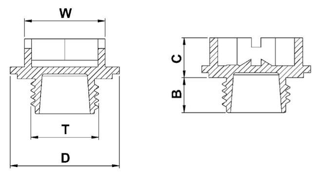 Threaded Plugs (TG)Threaded plug for hydraulic units_TG drawing
