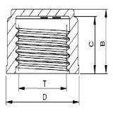 DETAIL2336 AA Technical drawing of a threaded cap with dimensions